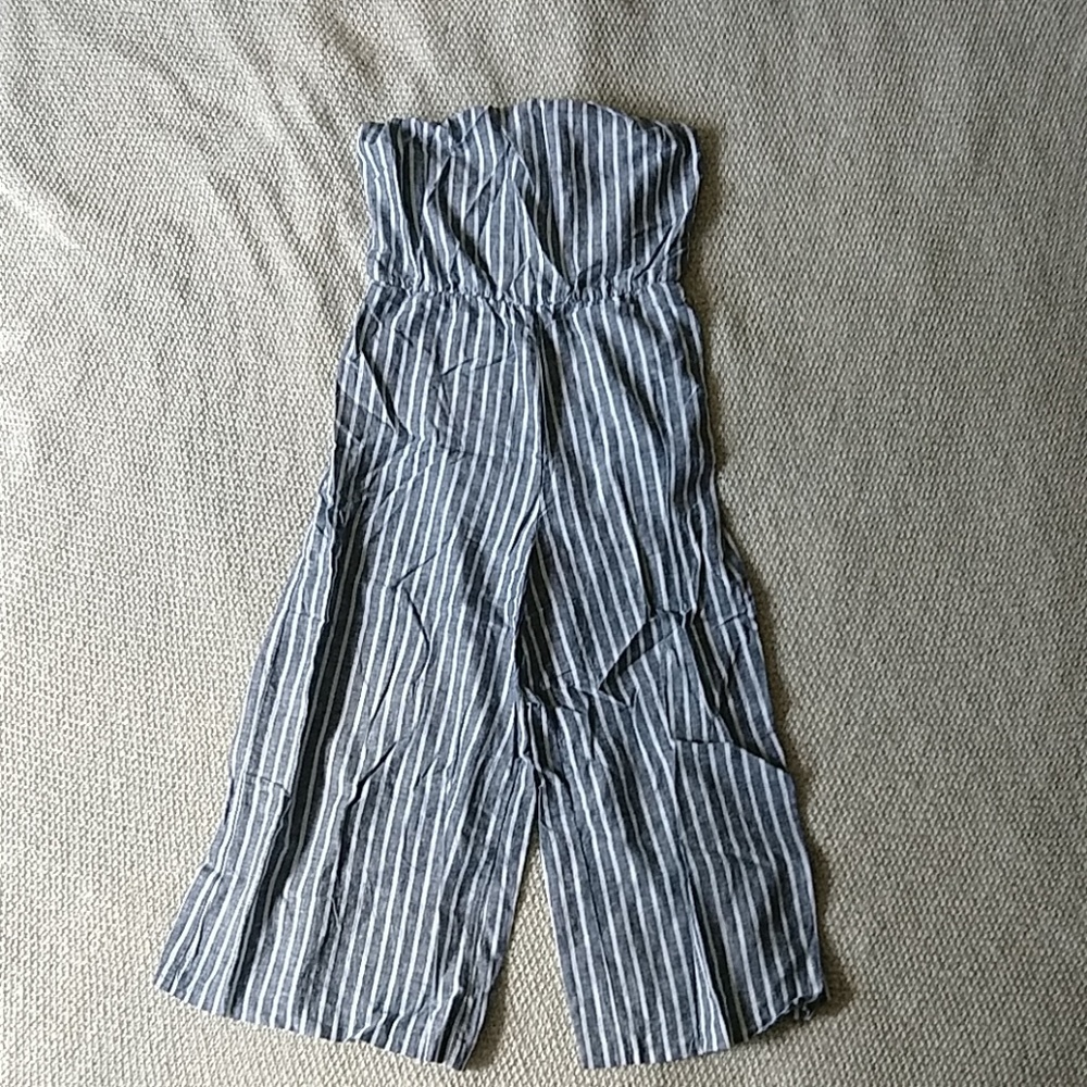Strapless wide leg jumper